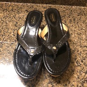 Coach wedge flip flops!